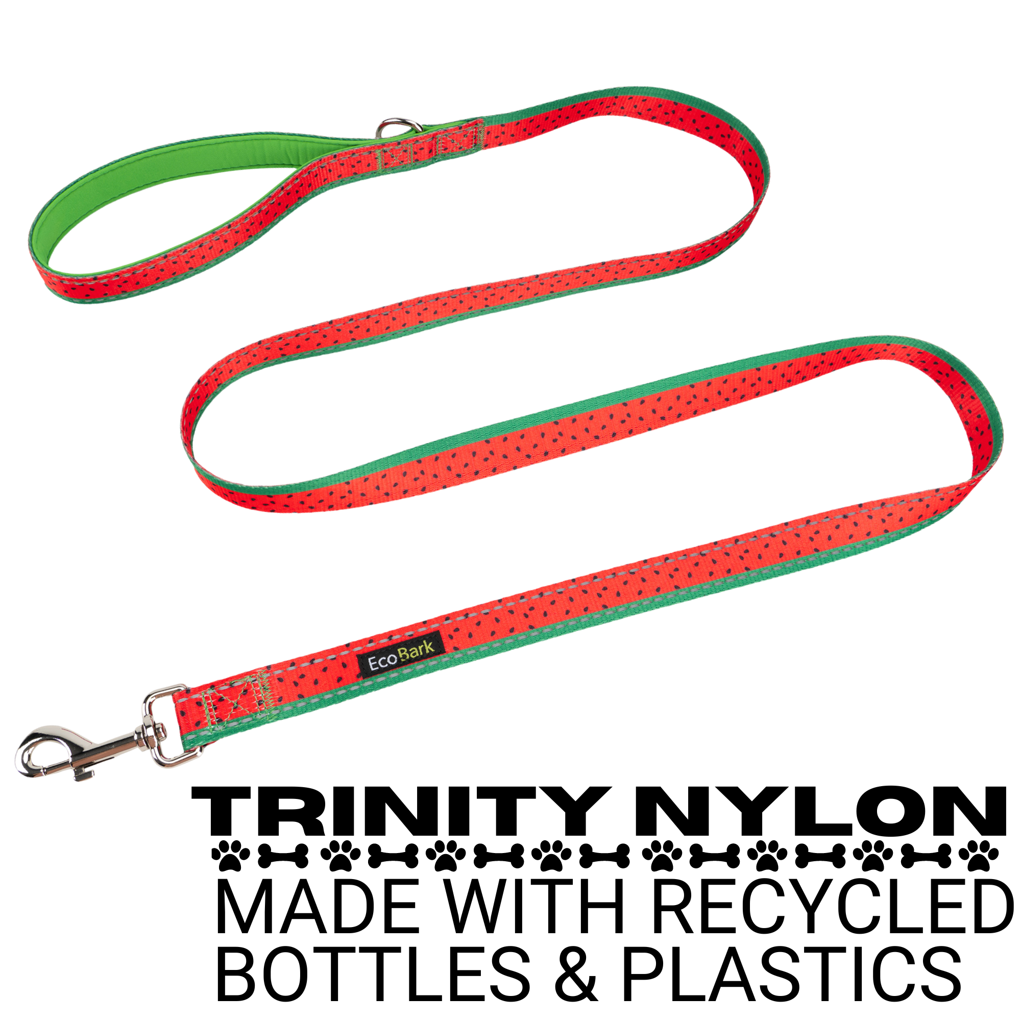 EcoBark Watermelon Dog Leash- Padded Comfort Grip Leash - 4ft, 5ft, and 6ft Leash for Small and Medium Dogs - BIG FRENCHIES
