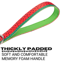 EcoBark Watermelon Dog Leash- Padded Comfort Grip Leash - 4ft, 5ft, and 6ft Leash for Small and Medium Dogs - BIG FRENCHIES