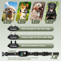 Waterproof Dog Shock Collar for up to 3 Dogs 3300FT AI Bark IPX7 Rechargeable