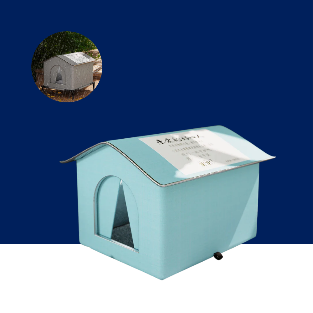 Waterproof Outdoor Pet House – Winter Warm Cat & Small Dog Cave Bed | Foldable, Washable, Cozy Shelter - BIG FRENCHIES