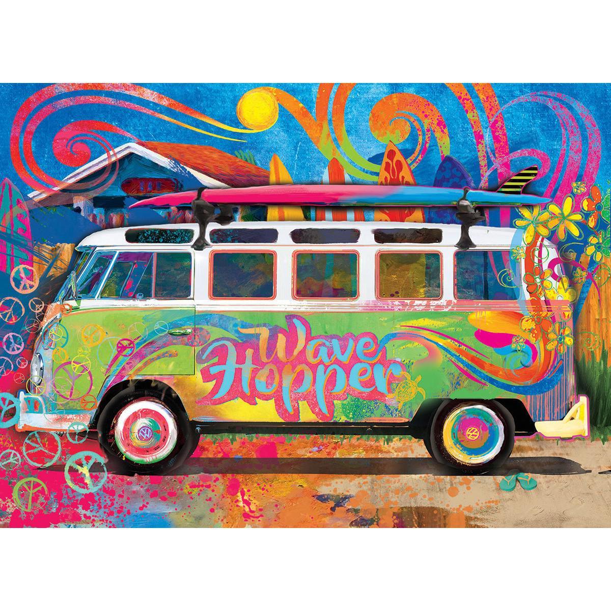 Wave Hopper VW Bus 550 Piece Jigsaw Puzzle in Tin Eurographics - BIG FRENCHIES