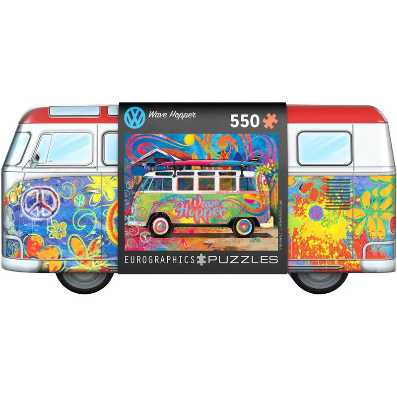 Wave Hopper VW Bus 550 Piece Jigsaw Puzzle in Tin Eurographics - BIG FRENCHIES