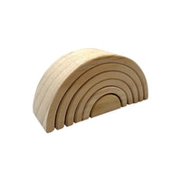 6 Pcs Small Rainbow Stacking Blocks in Natural Color - BIG FRENCHIES