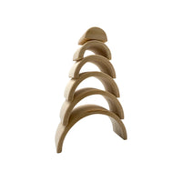 6 Pcs Small Rainbow Stacking Blocks in Natural Color - BIG FRENCHIES