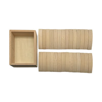 **Pre-order (Ships in 2-3 Weeks)**28 Pcs Mini Curved Natural Wooden Building Blocks with Storage Tray - BIG FRENCHIES