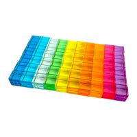 60 Pcs Crystal Clear High Transparency Lucite Cubes Set with Wooden Tray – Rainbow or Pastel Colors - BIG FRENCHIES