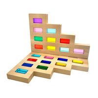 **Pre-order (Ships in 2-3 Weeks)**2-Piece Wooden Skyline Window Building Set – City Silhouette Blocks (Set Only) - BIG FRENCHIES