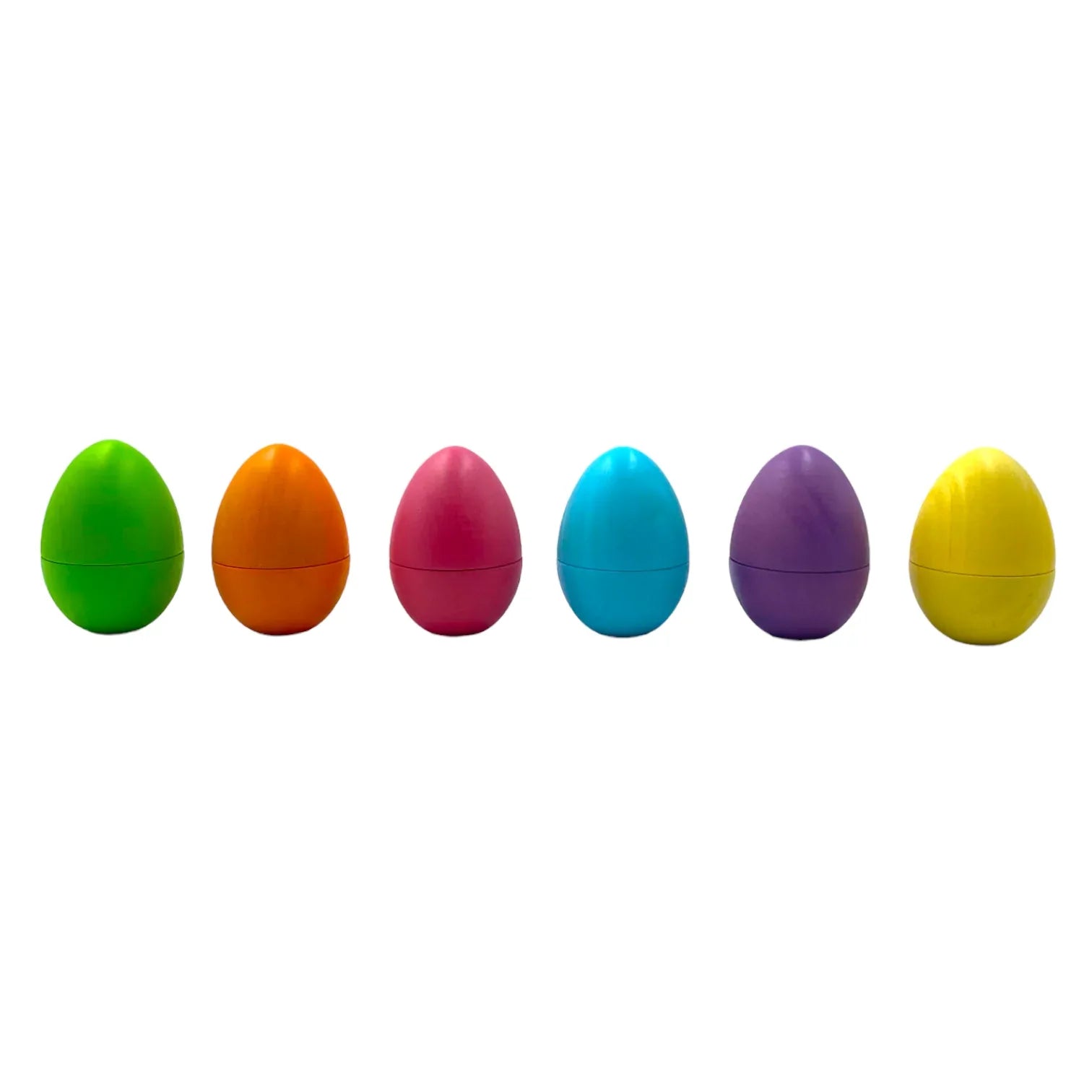 6 Pcs STAINED Magnetic Wooden Eggs in Pastel/Macaron Colors - BIG FRENCHIES