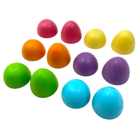 6 Pcs STAINED Magnetic Wooden Eggs in Pastel/Macaron Colors - BIG FRENCHIES