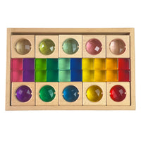 30-Piece Gemmed Translucent Window Blocks & Lucite Cubes Set with Storage Tray - BIG FRENCHIES