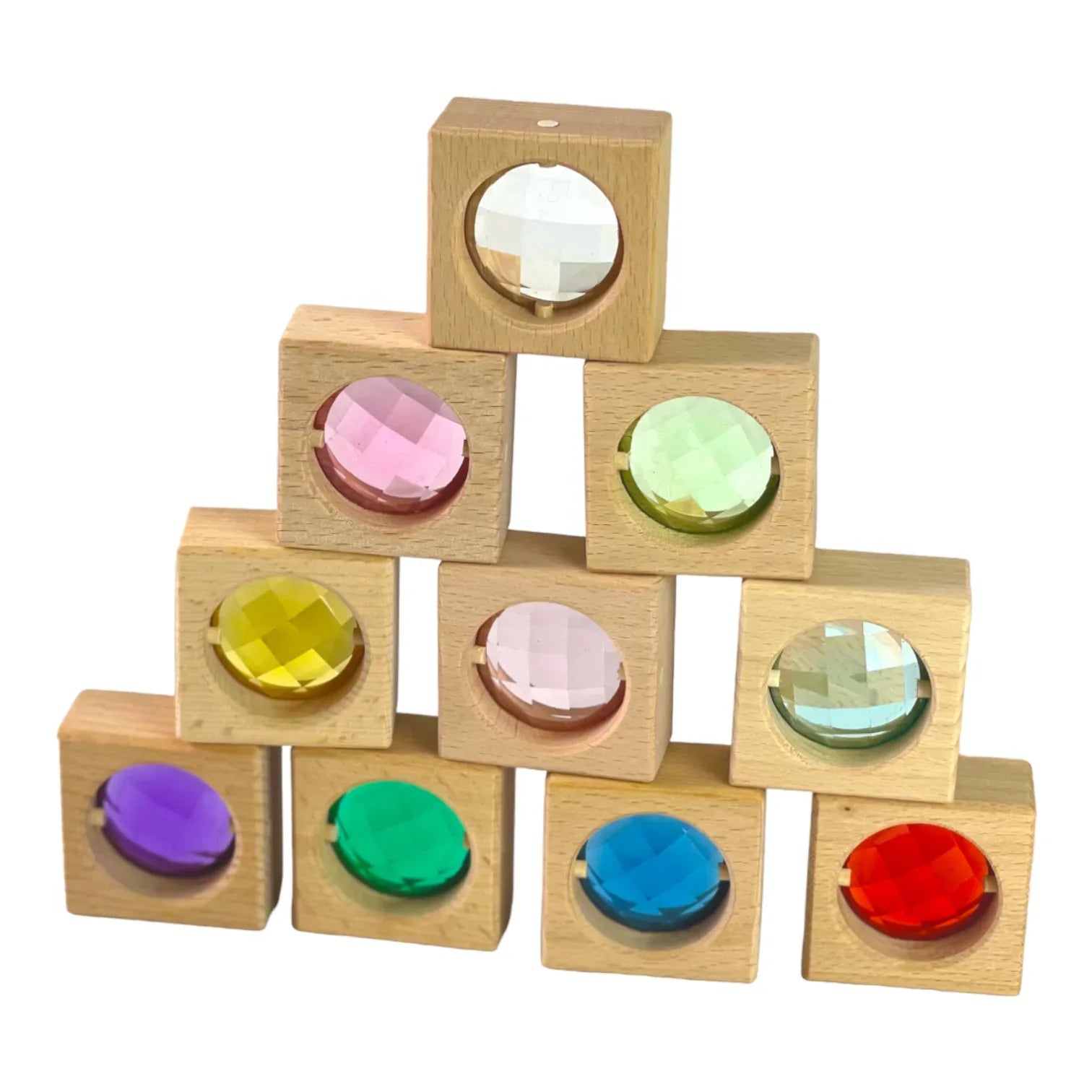 30-Piece Gemmed Translucent Window Blocks & Lucite Cubes Set with Storage Tray - BIG FRENCHIES