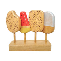 10-Piece Wooden Popsicle & Pastry Pretend Play Set | Ice Cream & Cookies Shop - BIG FRENCHIES