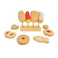 10-Piece Wooden Popsicle & Pastry Pretend Play Set | Ice Cream & Cookies Shop - BIG FRENCHIES