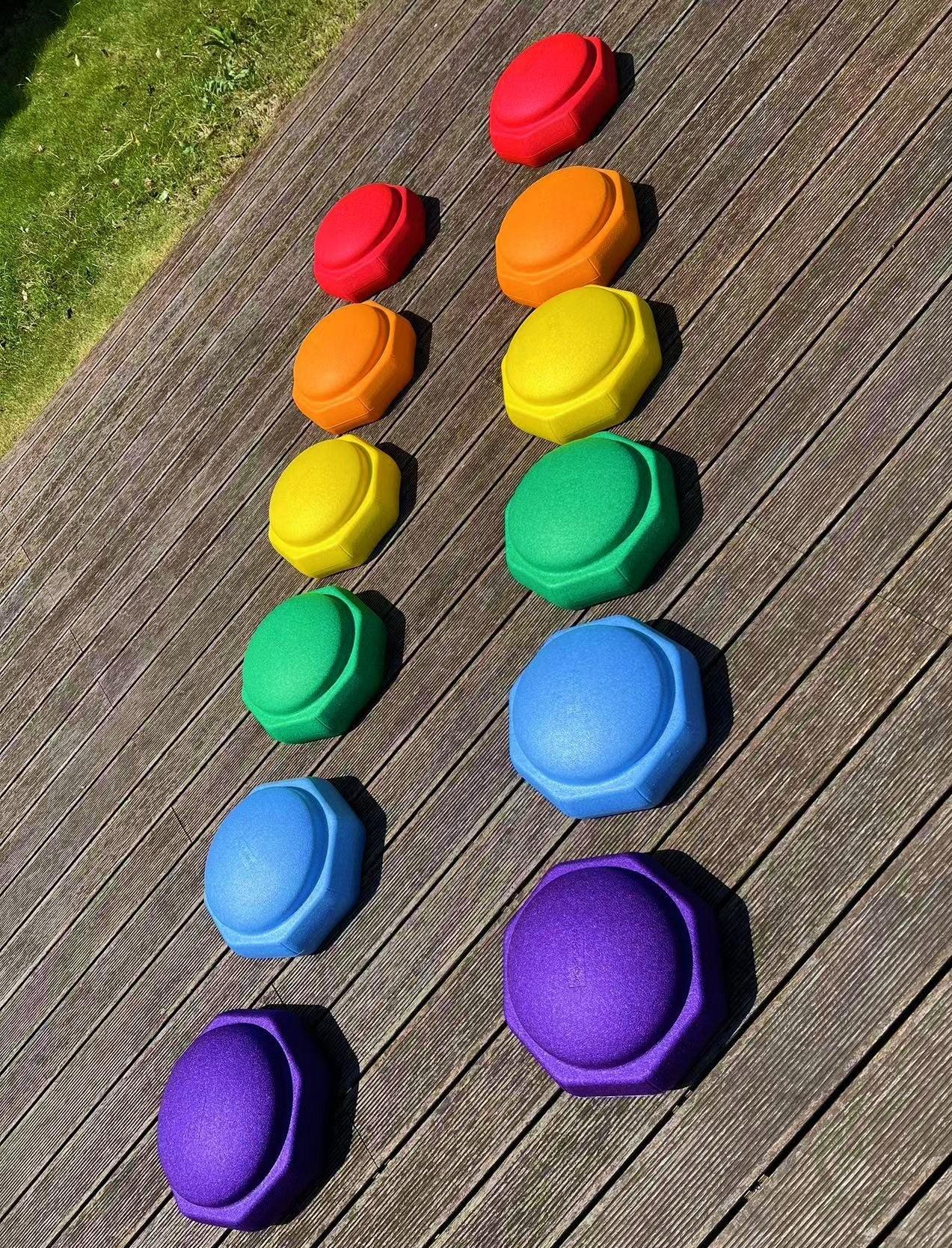 6 Pieces Rainbow Stepping Stones Set - BIG FRENCHIES