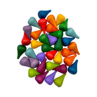 **Pre-order (Ships in 1-2 Weeks)**36 Pieces Colored Wooden Mandala Rainbow Loose Parts - BIG FRENCHIES