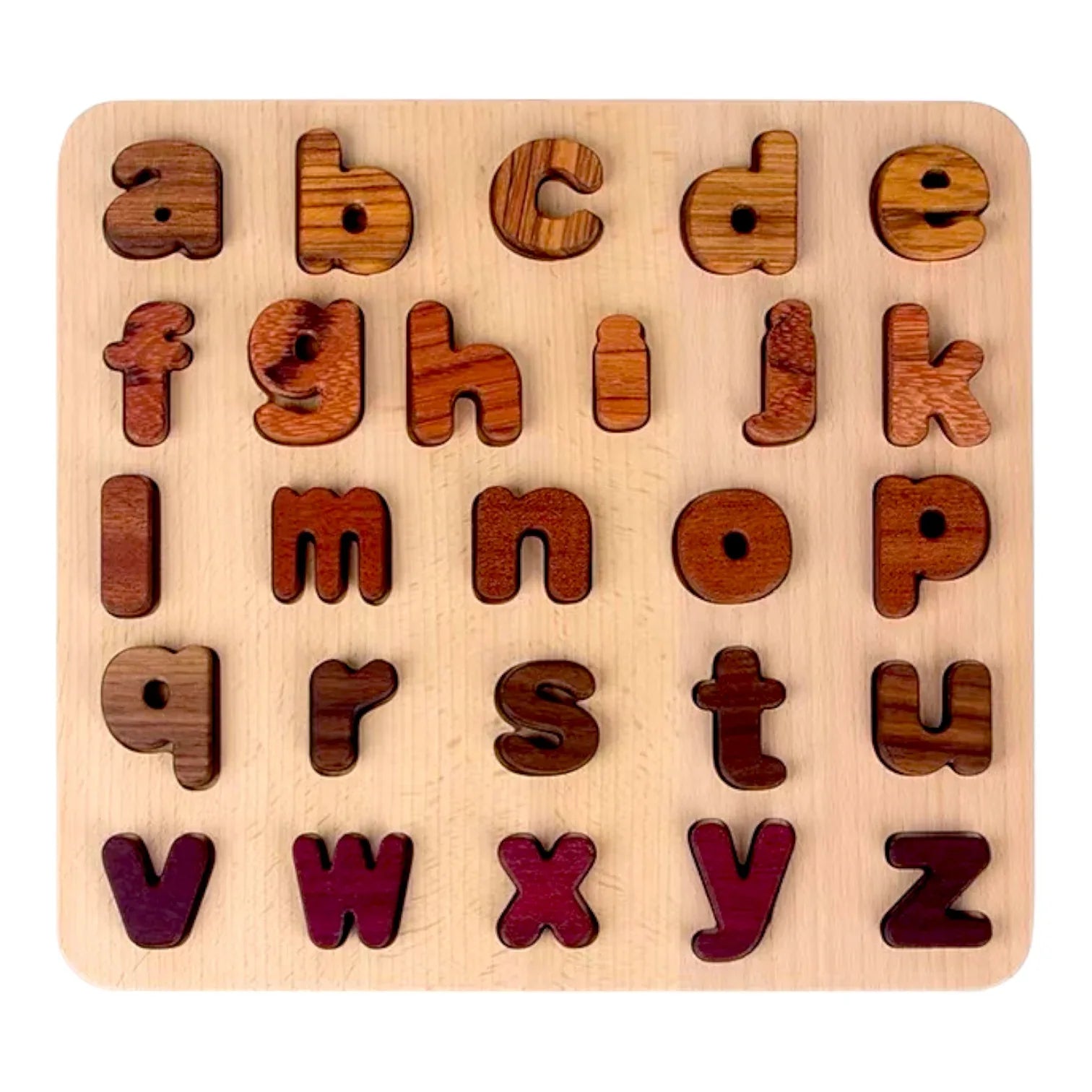 Natural Wooden Alphabet & Numbers Puzzle – Uppercase, Lowercase & Math Options - BIG FRENCHIES