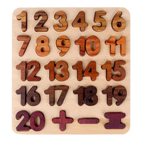Natural Wooden Alphabet & Numbers Puzzle – Uppercase, Lowercase & Math Options - BIG FRENCHIES