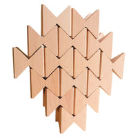 **Pre-order (Ships in 2-3 Weeks)**16 Pcs Natural Wooden Construction Puzzle Toy with Storage Tray - BIG FRENCHIES