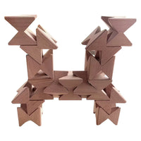 **Pre-order (Ships in 2-3 Weeks)**16 Pcs Natural Wooden Construction Puzzle Toy with Storage Tray - BIG FRENCHIES