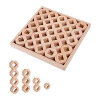 **Pre-order (Ships in 2-3 Weeks)**12-Piece Wooden Window Building Blocks Set with Storage Tray | Lucite-Compatible - BIG FRENCHIES