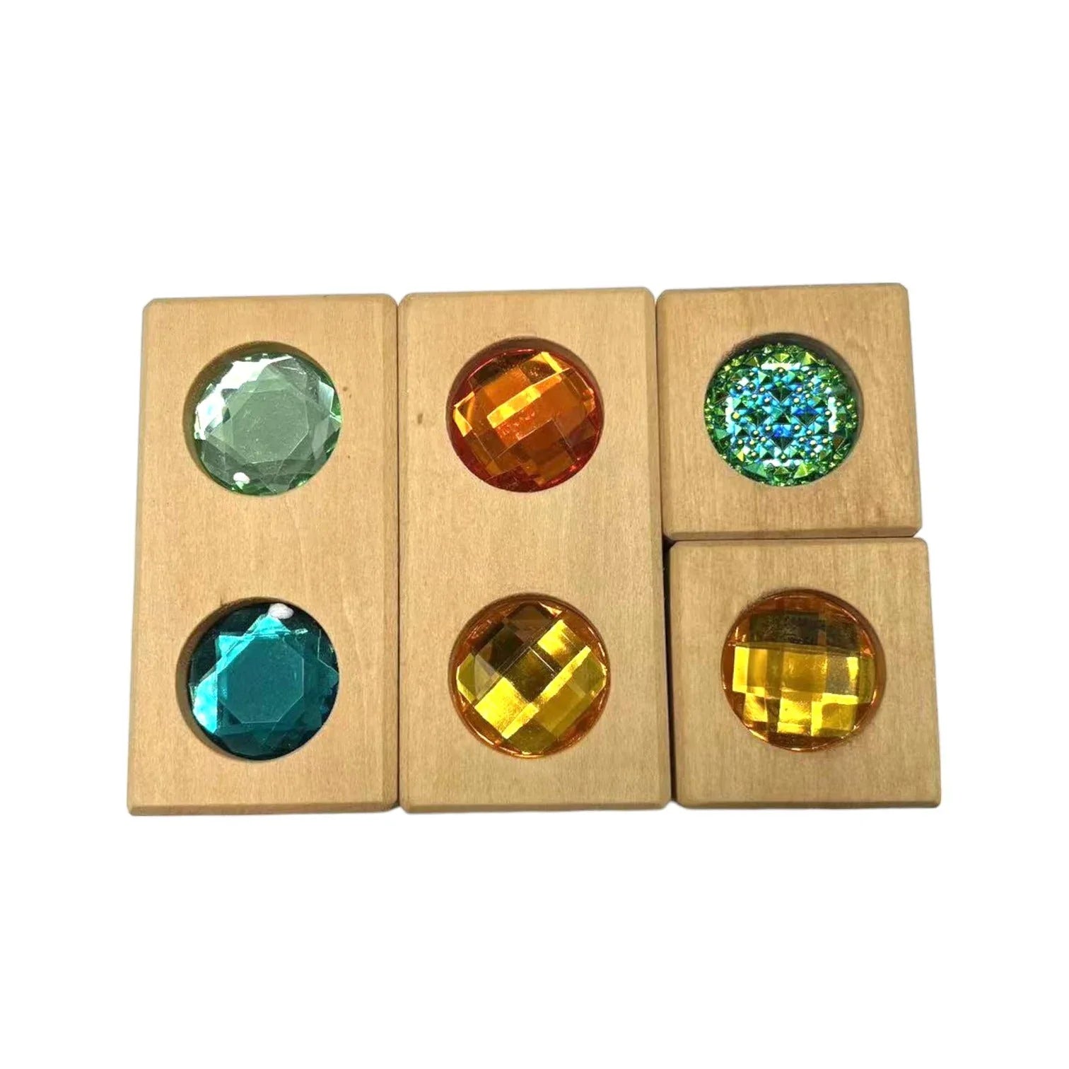 4 Pcs Cube and Cuboid Gemmed Stacking Blocks Set - BIG FRENCHIES