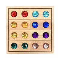 8 Pcs Rectangular Gemmed Blocks with Storage Tray - BIG FRENCHIES