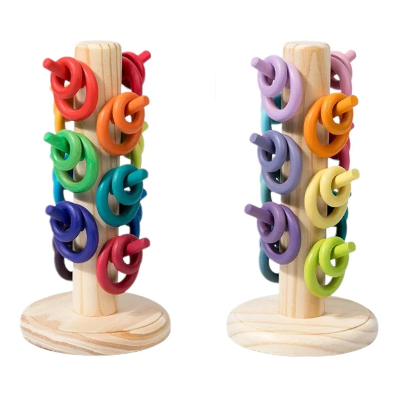 12-Dowel Sorting Tree with 24 Building Rings Set - BIG FRENCHIES