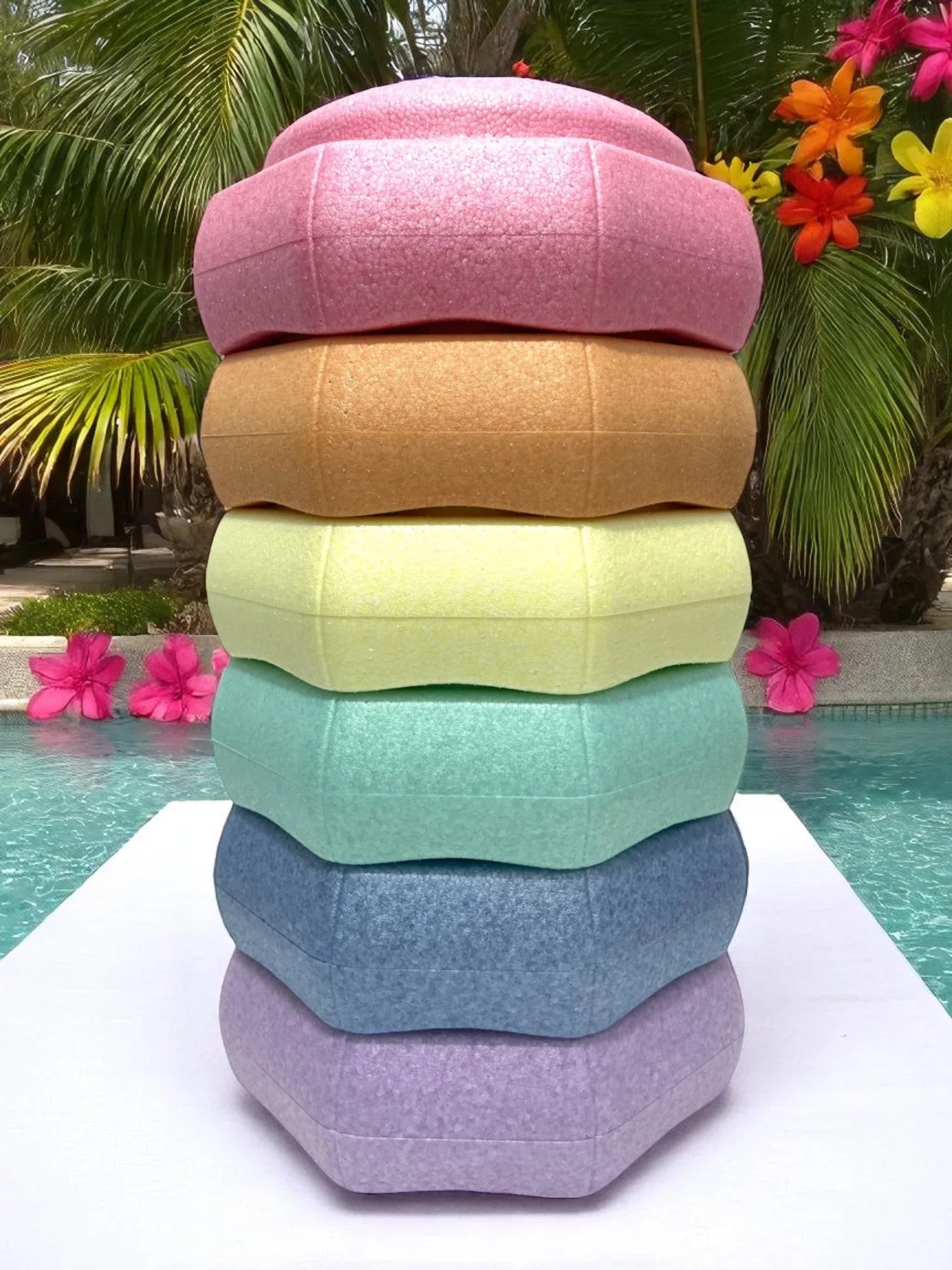 6 Pieces Pastel Rainbow Stepping Stones Set - BIG FRENCHIES
