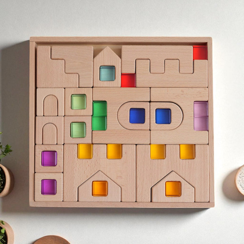 Natural Wooden Architectural Building Blocks – 21 or 26 Piece Set-Building Toys-BIG FRENCHIES-Green Elephant Home and Toys