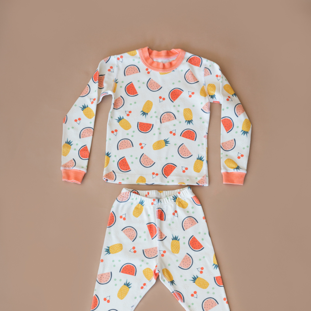 Caribbean Fruit Delight Organic cotton Pajamas - BIG FRENCHIES