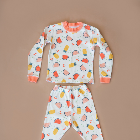 Caribbean Fruit Delight Organic cotton Pajamas - BIG FRENCHIES