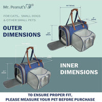 Mr. Peanut's Gold Series Mini Size Airline Compliant Expandable Pet Carrier - BIG FRENCHIES