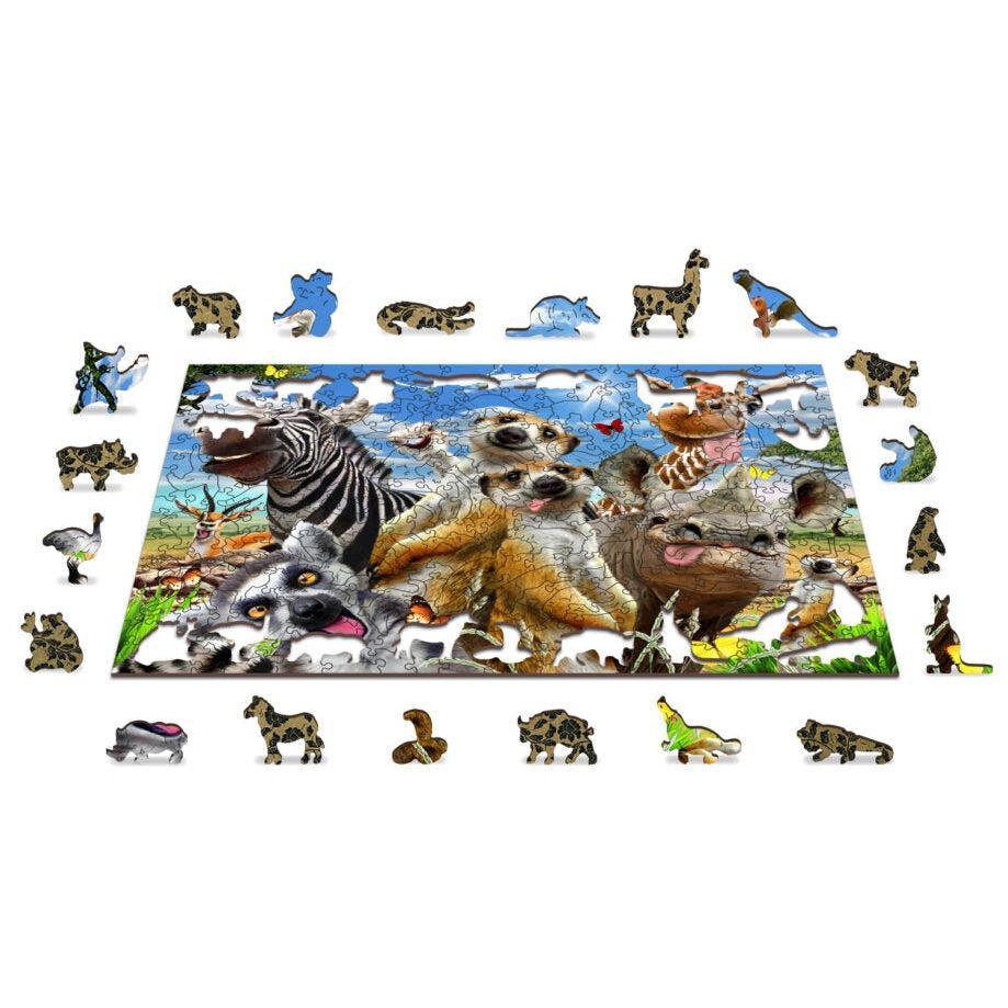 Welcome to Africa 300 Piece Wood Jigsaw Puzzle Wooden City - BIG FRENCHIES