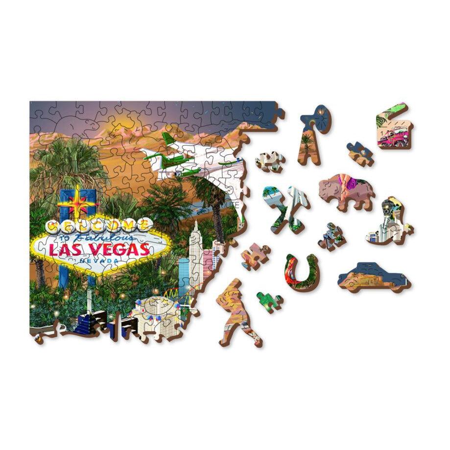 Welcome to Las Vegas 505 Piece Wood Jigsaw Puzzle Wooden City