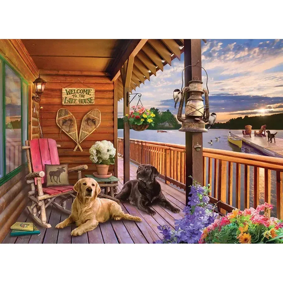 Welcome to the Lake House 1000 Piece Jigsaw Puzzle Cobble Hill - BIG FRENCHIES