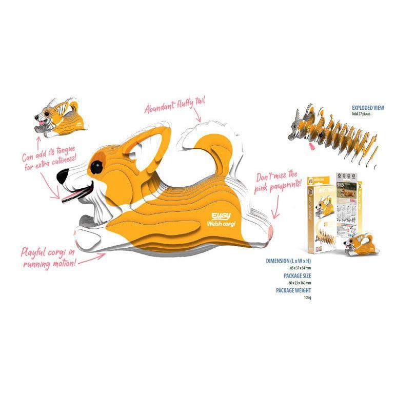 Welsh Corgi 3D Cardboard Model Kit Eugy - BIG FRENCHIES