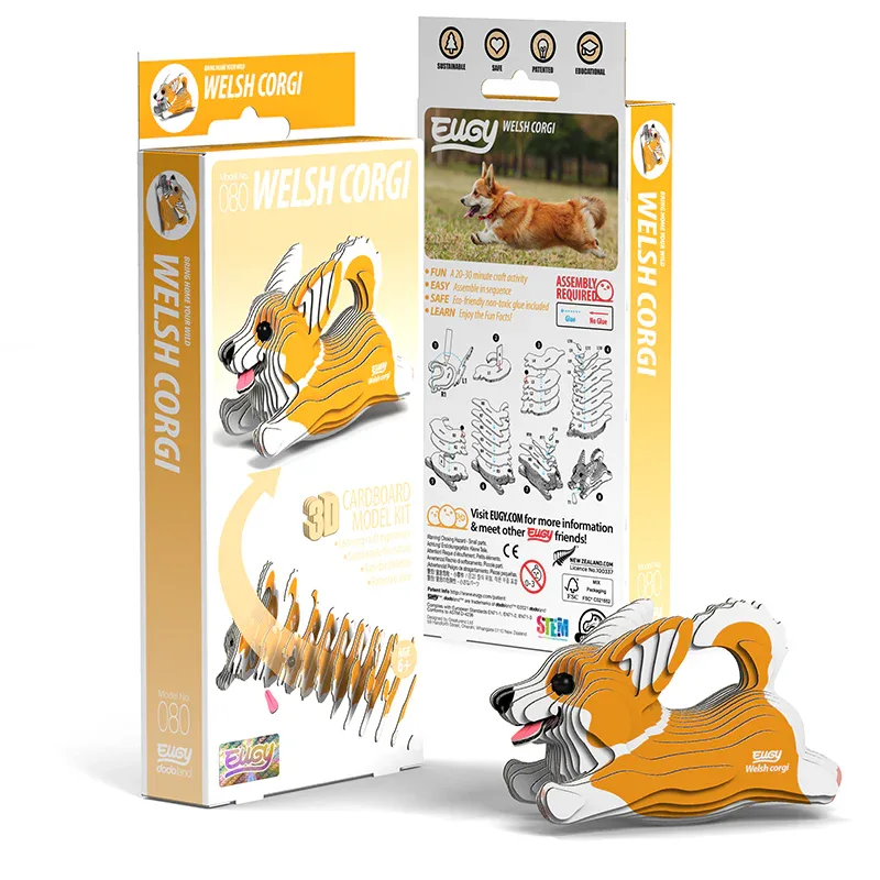 Welsh Corgi 3D Cardboard Model Kit Eugy - BIG FRENCHIES