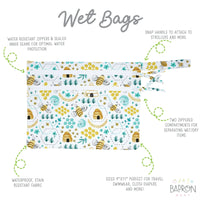 Busy Bees - Waterproof Wet Bag (For mealtime, on-the-go, and more!) - BIG FRENCHIES