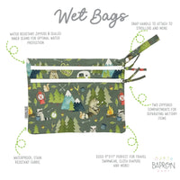 Camping Bears - Waterproof Wet Bag (For mealtime, on-the-go, and more!) - BIG FRENCHIES