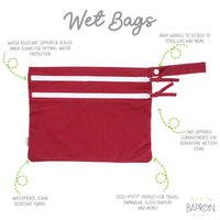 Solid Cranberry Minimalist - Waterproof Wet Bag (For mealtime, on-the-go, and more!) - BIG FRENCHIES