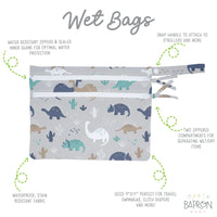 Desert Dinos - Waterproof Wet Bag (For mealtime, on-the-go, and more!) - BIG FRENCHIES