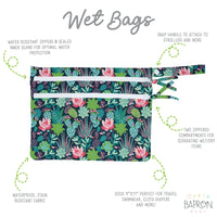 Desert Floral - Waterproof Wet Bag (For mealtime, on-the-go, and more!) - BIG FRENCHIES