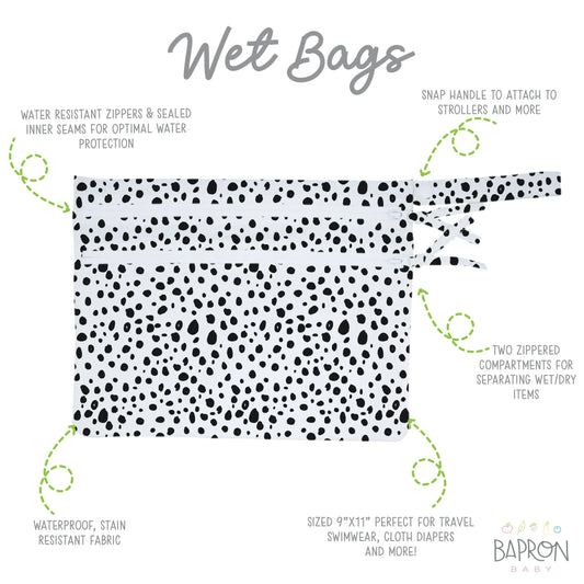 Organic Dot - Waterproof Wet Bag (For mealtime, on-the-go, and more!) - BIG FRENCHIES