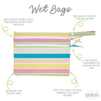 Rainbow Stripes - Waterproof Wet Bag (For mealtime, on-the-go, and more!) - BIG FRENCHIES