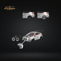 CM Model Subaru WRX STI Varis Widebody Silver 1:64