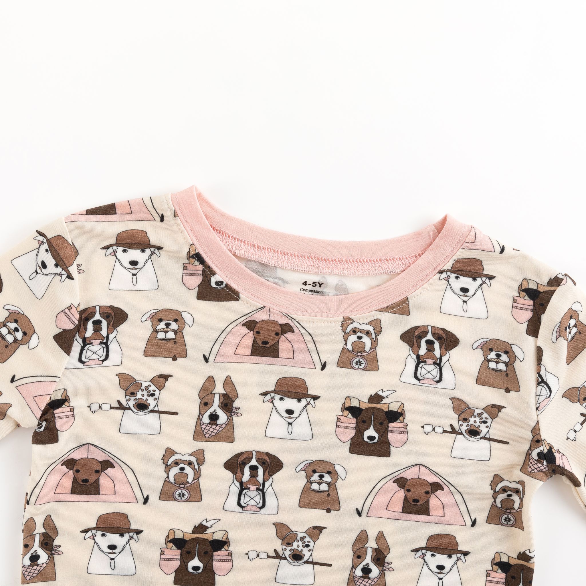 Camp Paws (Long Sleeve PJ) - Pink - BIG FRENCHIES