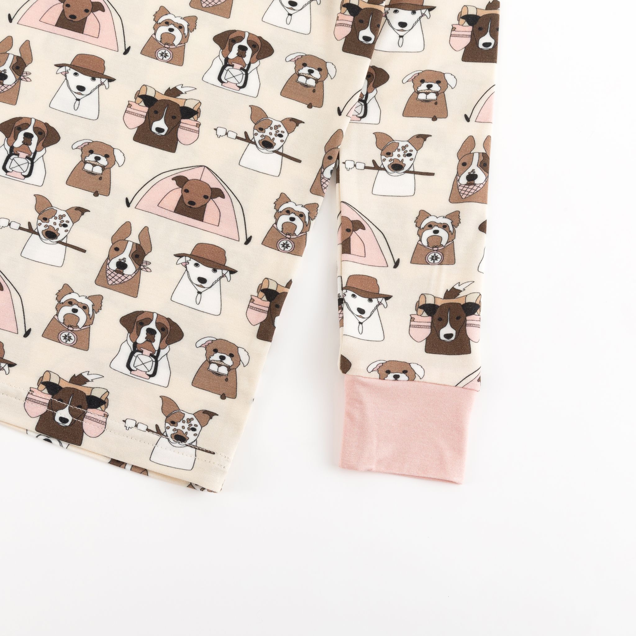 Camp Paws (Long Sleeve PJ) - Pink - BIG FRENCHIES