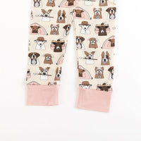 Camp Paws (Short Sleeve PJ) - Pink - BIG FRENCHIES