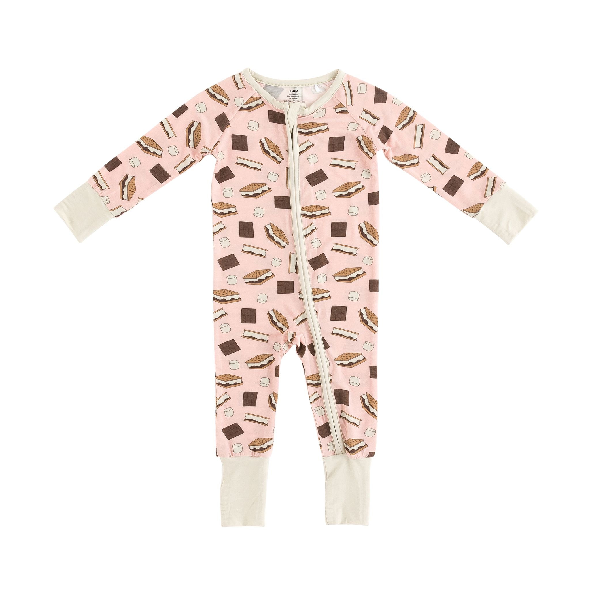 S'more to Love (Convertible Zip Footies) - Pink - BIG FRENCHIES
