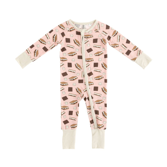S'more to Love (Convertible Zip Footies) - Pink - BIG FRENCHIES